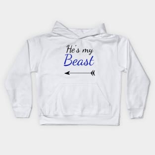 He's My Beast Kids Hoodie